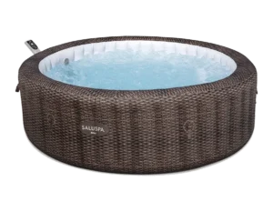 Bestway Lay-Z-Spa Bali 669L 4 Person 81 Air Jet LED Round Spa Hot Tub - Grey