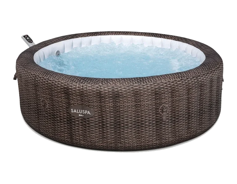 Bestway Lay-Z-Spa Bali 669L 4 Person 81 Air Jet LED Round Spa Hot Tub - Grey