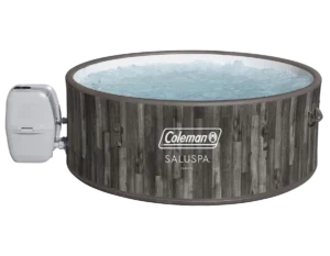 Bestway Coleman Napa AirJet Inflatable Hot Tub with EnergySense Cover and 2-Pack of SaluSpa Underwater Non-Slip Spa Seat with Adjustable Legs