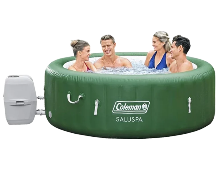 Coleman SaluSpa Inflatable Hot Tub Spa | Portable Hot Tub with Heated Water System and 140 Bubble Jets | Fits Up to 4 People