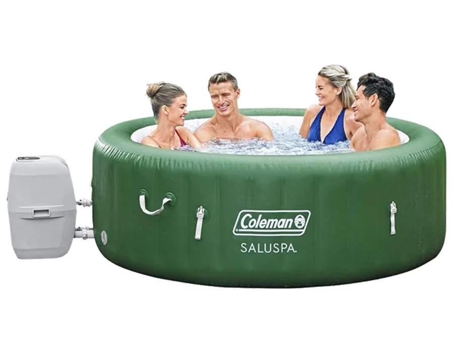Coleman SaluSpa Inflatable Hot Tub Spa | Portable Hot Tub with Heated Water System and 140 Bubble Jets | Fits Up to 4 People