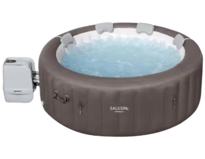 Bestway SaluSpa Dominica Smart EnergySense HydroJet Inflatable Hot Tub Spa (77" x 28") | Features App-Control | Fits Up to 4-6 Persons