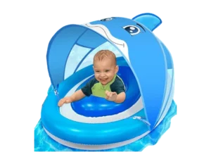​​AMENON Dolphin Inflatable Baby Pool Float