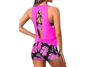 Aqua Eve 3 Piece Tankini Swimsuit for Women Tank