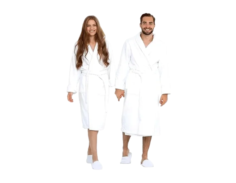 BIOLINEN Premium 100% Cotton Terry Shawl Bath Robe