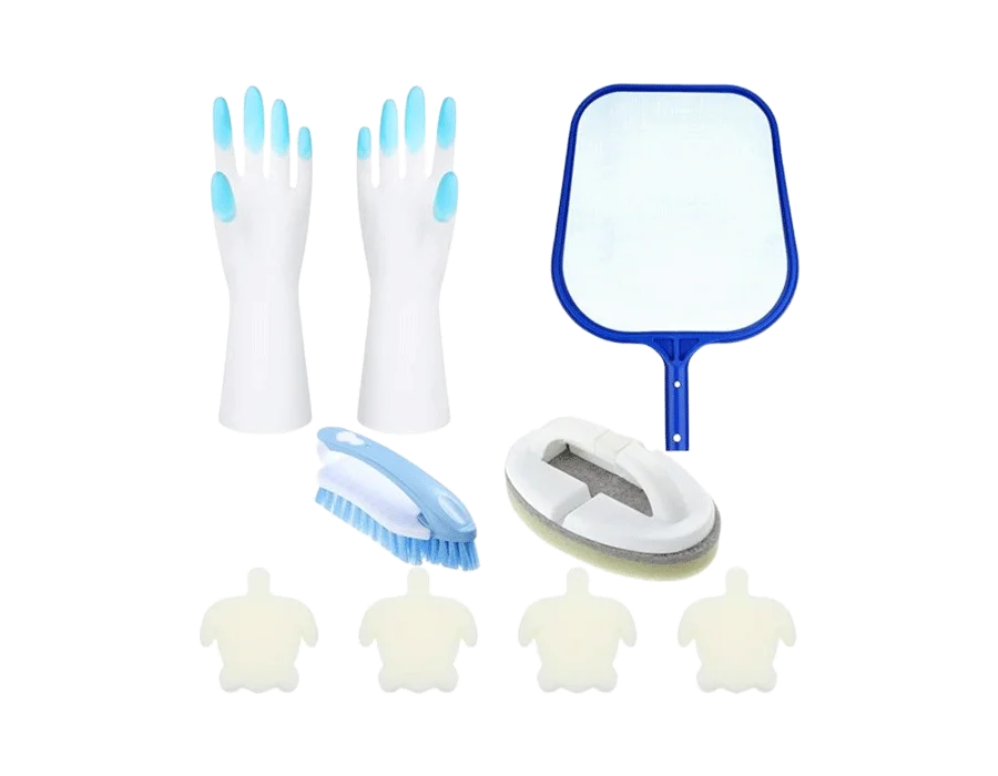8 Pieces Hot Tub Accessories | Cleaning Kit | Spa Maintenance Supplies