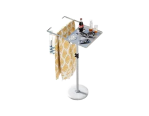 KES Adjustable Height Pool Towel Rack Outdoor