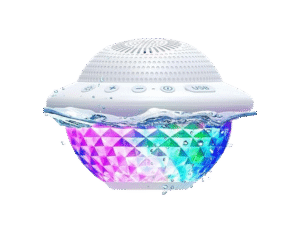 Floating Pool Speaker with Colorful LED Lights, Waterproof Hot Tub Speakers