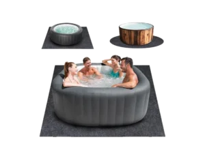 100 * 100 Inch Hot Tub Mat, Extra Large Inflatable Hot Tub Pad