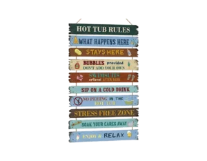 Tatuo Hot Tub Pool Patio Rules Signs Gifts