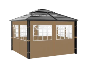 Gazebo Privacy Curtains 10' x 10' with PVC Windows